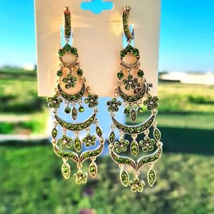 Gorgeous Authentic Vintage Monet Chandelier Earrings!!